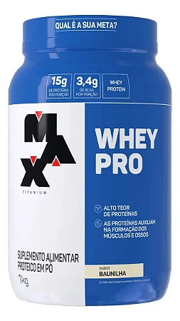 Whey Pro Max Titanium Protein Pro Com Bcaa E Aminoácidos