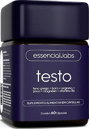 Testo Essencial Precursor com Feno Grego, Boro e Arginina 60 Cáps