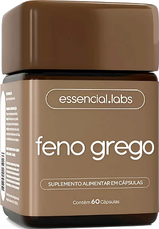 Feno Grego 450mg Essencial Labs Máxima Concentração 60 Cápsulas