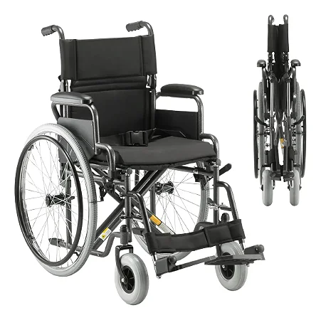 Cadeira de Rodas Dobrável em Aço Dellamed D400 Compacta – Suporta até 120kg
