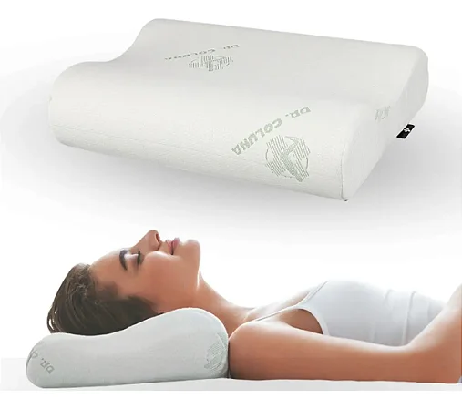 Travesseiro NASA Cervical Ortopédico Dr Coluna Bambu Sleep Antialérgico