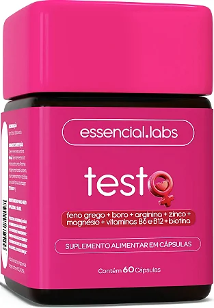 Testo Essencial Mulheres Feno Grego Boro Labs 60cp Premium