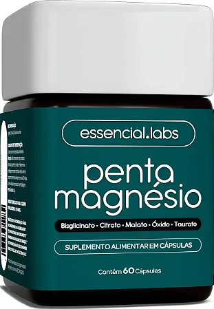 PENTA MAGNÉSIO Bisglicinato Dimalato Citrato Taurato 60caps