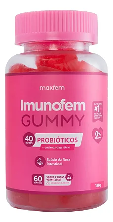 Imunofem Gummy Probiótico 40Bi Saúde Íntima Feminina 60 Gomas