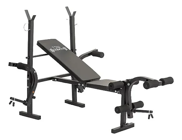 Banco de Supino com Voador Ajustável Dobrável WCT Fitness. Desconto Exclusivo.