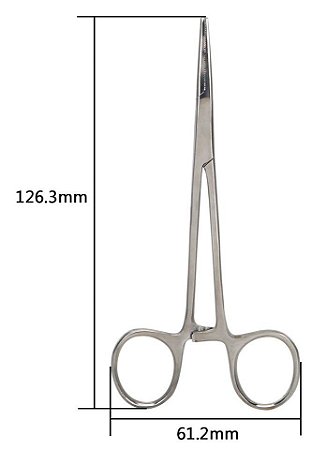 Pinça curva com trava 12,6 cm