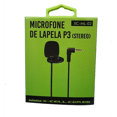 Microfone com Fio Lapela X-Cell XC-ML-02