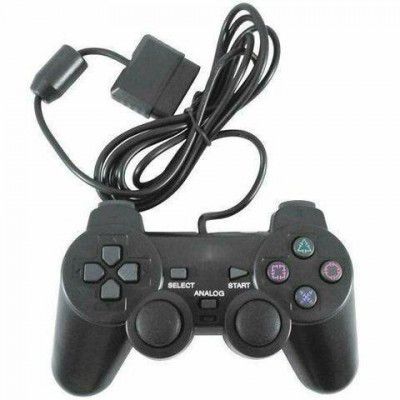 Controle PlaySation 2 Xzhang VC-302 com Fio Preto