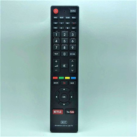 CONTROLE PARA TV UNIVERSAL C01369 MXT LCD E LED TV