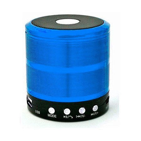 Caixa Som Mini Speaker WS-887 Azul