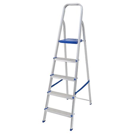 Escada Doméstica Mor em Alumínio 5 Degraus 005103