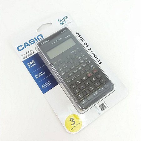 Casio FX-82MS-2 - Calculadora Científica 240 funções Preto