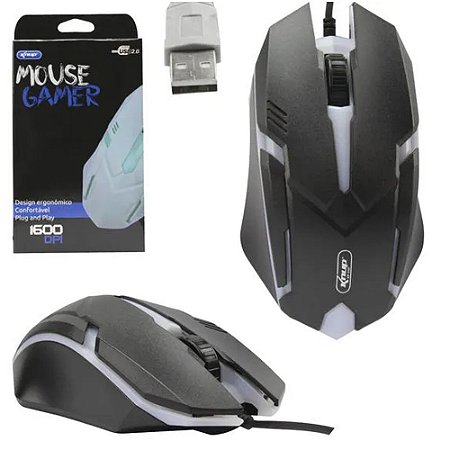 Mouse Gamer Óptico com Fio  Knup KP-V40  Preto