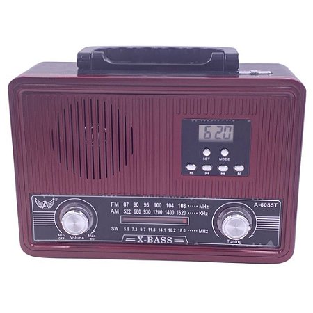 Rádio Portátil Altomex AD-6085 FM/AM/SW Vinho