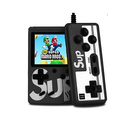 Console Mini Game Sup Game Box 3 LED Plus 400IN1 Preto