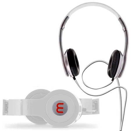 Headphone M com Fio e Microfone Branco