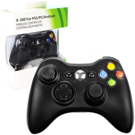 Controle Xbox 360 Xzhang SQY-600 sem Fio Preto