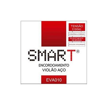 Encordoamento para Violão Smart EVA010 Aço 0.10