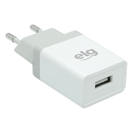 Carregador USB Universal ELG WC1AE Bivolt Branco