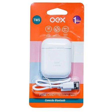 Fone Ouvido Oex Candy Tws Bluetooth Branco
