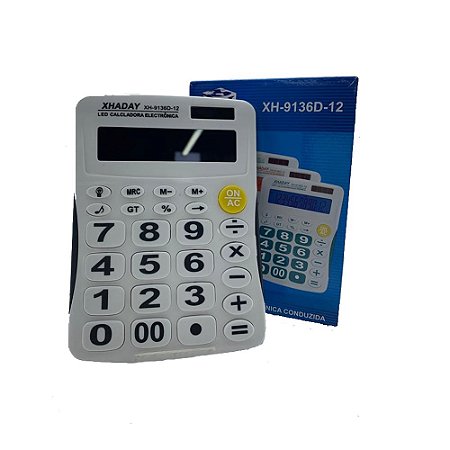 Calculadora Xhaday XH-9136D-12 12 Dígitos Preto