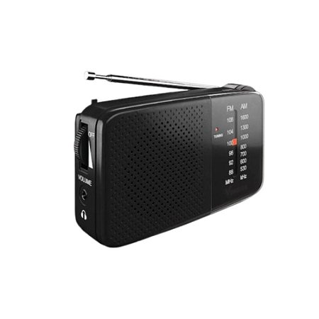 Rádio Bolso Cmik ICF-7 2 Faixas AM/FM Preto