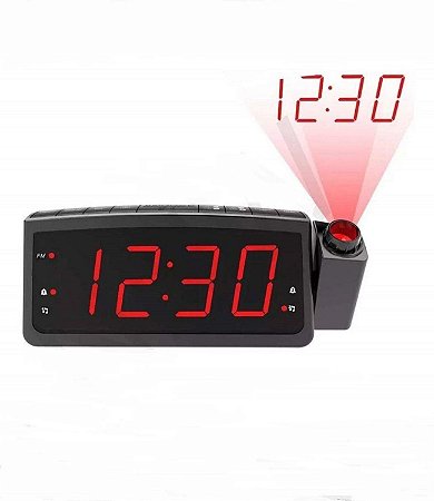 Rádio Relógio Lelong LE-672 1 Faixa Fm e Projetor