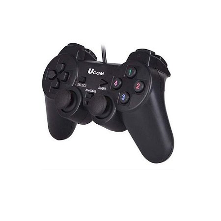 Controle sem fio para playstation 2, joystick dupla vibração, choque, usb,  pc, controle de jogos