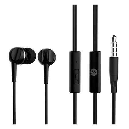 Fone Ouvido Intra Motorola Earbuds 105 Preto