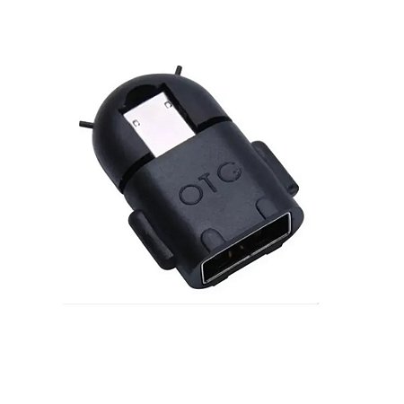 Adaptador Micro USB V8 x USB OTG Preto