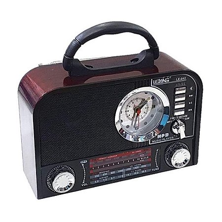 Rádio Portátil Lelong LE-643 AM/FM 3W Vermelho