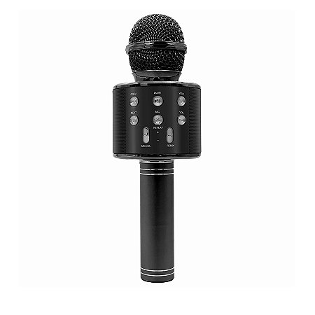 Microfone Karâoke Spectrum SP-858 sem Fio Preto