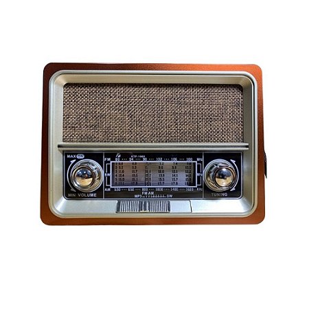 Rádio Portátil KTF-1668 FM/AM/SW1 3W Marrom