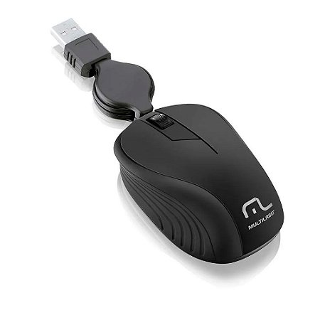 Mouse com Fio Retrátil Multi MO231 Preto