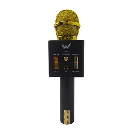 Microfone Karâoke Altomex AL-917 sem Fio Dourado