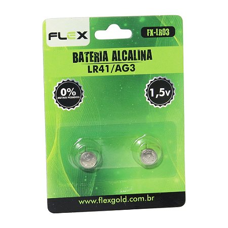 Pilha Botão Alcalina Flex FX-LR03 1,5V ( Com 2 )