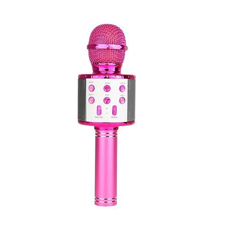 Microfone Karâoke KTS KTS-858 sem Fio Pink