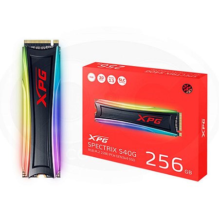 Memória SSD Xpg 2280 S40G 256GB M.2 RGB
