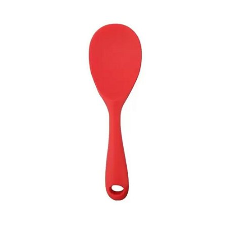 Colher de Silicone Em Casa Tem 22,5cm Vermelho