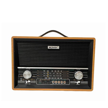 Rádio Portátil Livstar CNN-2068BR 8W Preto
