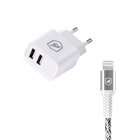 Carregador Lightning Gshield GS-8345 1,5MT Branco