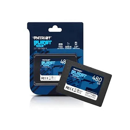 Memória SSD 480GB Patriot SATA III PBE480GS25SSDR