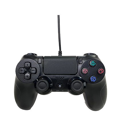 Controle Playstation 4 Knup KP-GM036 com Fio Preto