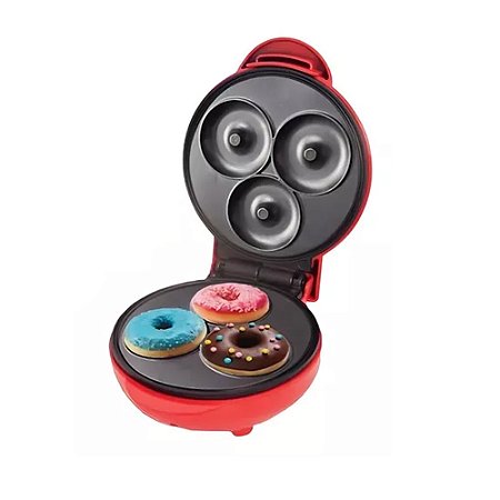 Mini Máquina Donut 127V 350W Vermelha