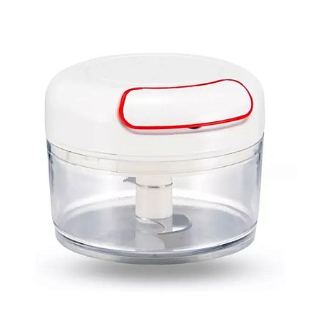 Mini Processador Manual Em Casa Tem 170ML Vermelho