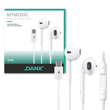 Fone Ouvido Danx DF42 Tipo-C Branco