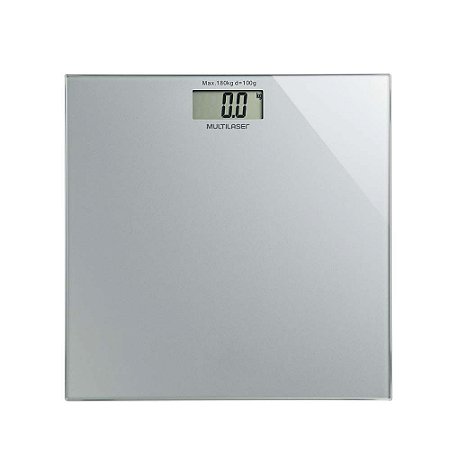 Balança Digital Chão Multilaser Digi-Health HC021 180KG Prata