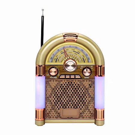Rádio Clássico Eletromex EL-1309 3 Bandas Dourado