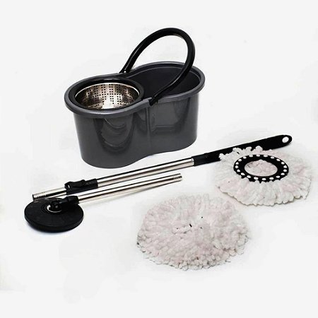 Mop Giratório Em Casa Tem 9L Cinza