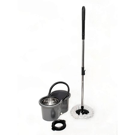 Mop Giratório Em Casa Tem 9L Cinza